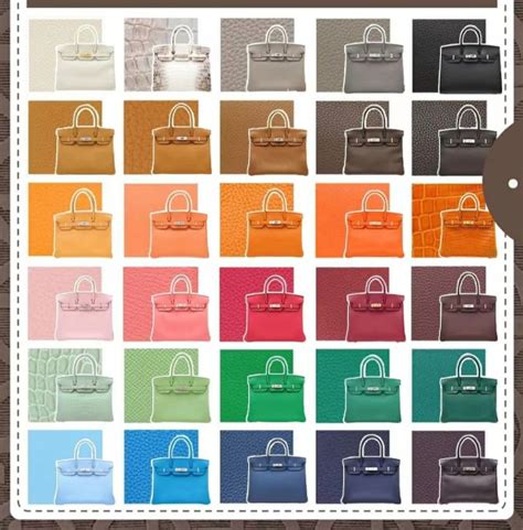 hermes birkin color chart